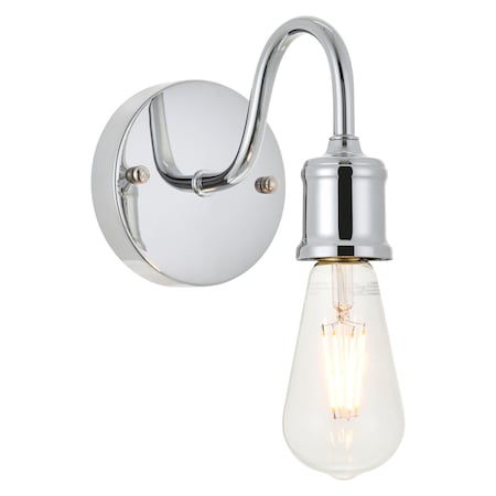 Living District Serif One Light Chrome Wall Sconce LD4028W5C